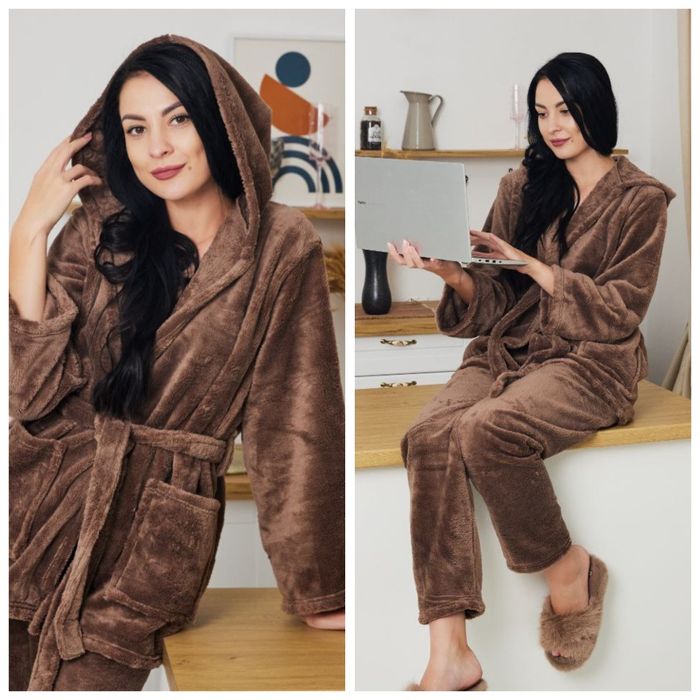 Теплий пухнастий костюм двійка