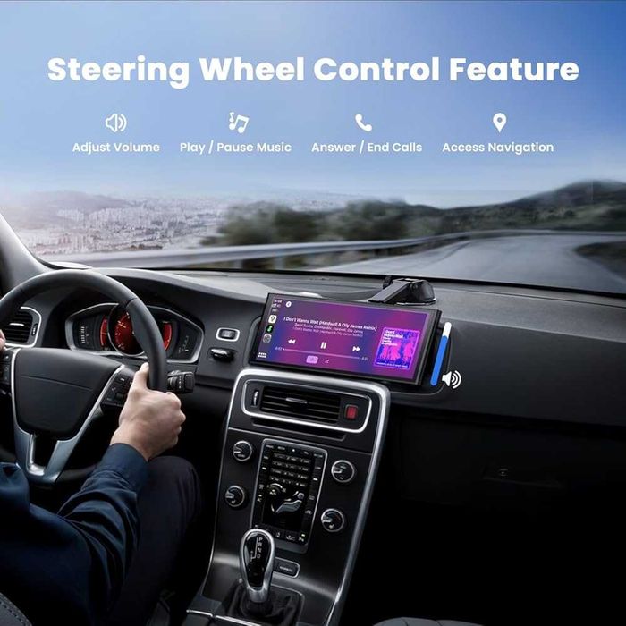 KRUNIA | Przenośny Ekran Smart Screen 9,26" RC06 | CarPlay & Android Auto | Kamera  Tył | NOWY