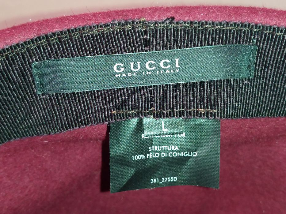Kapelusz czapka GUCCI Rabbit red