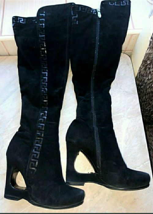 Сапоги,ботфорты (замш)