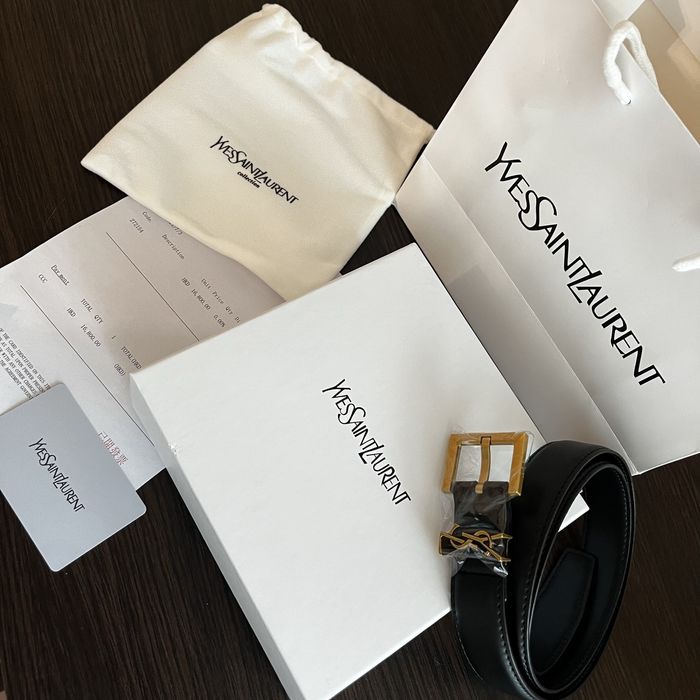 Ремінь YSL шкіряний, люкс якість.