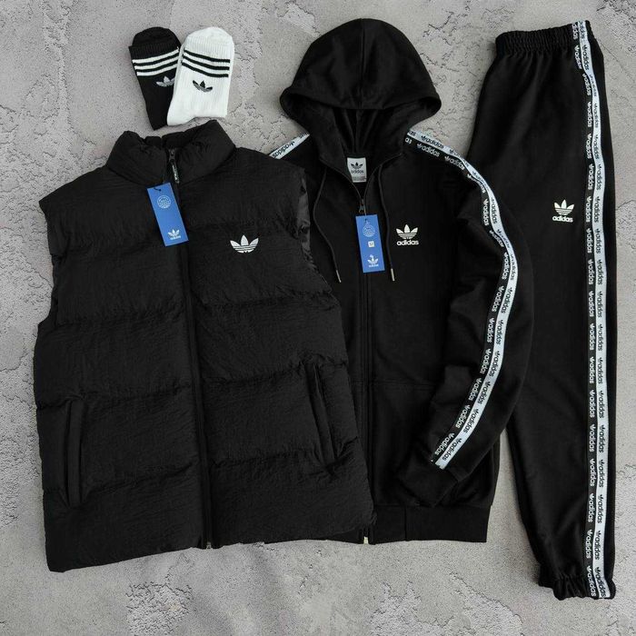 Чоловічий спортивний комплект (жилетка + олімпійка + штани)