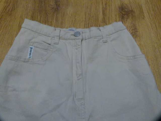 Armani kremowa spódnica trapezowa cienki jeans rozmiar S 36