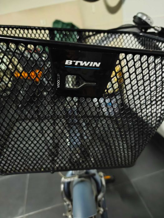 Bicicleta de cidade ELOPS 120_Quadro baixo azul_NOVA