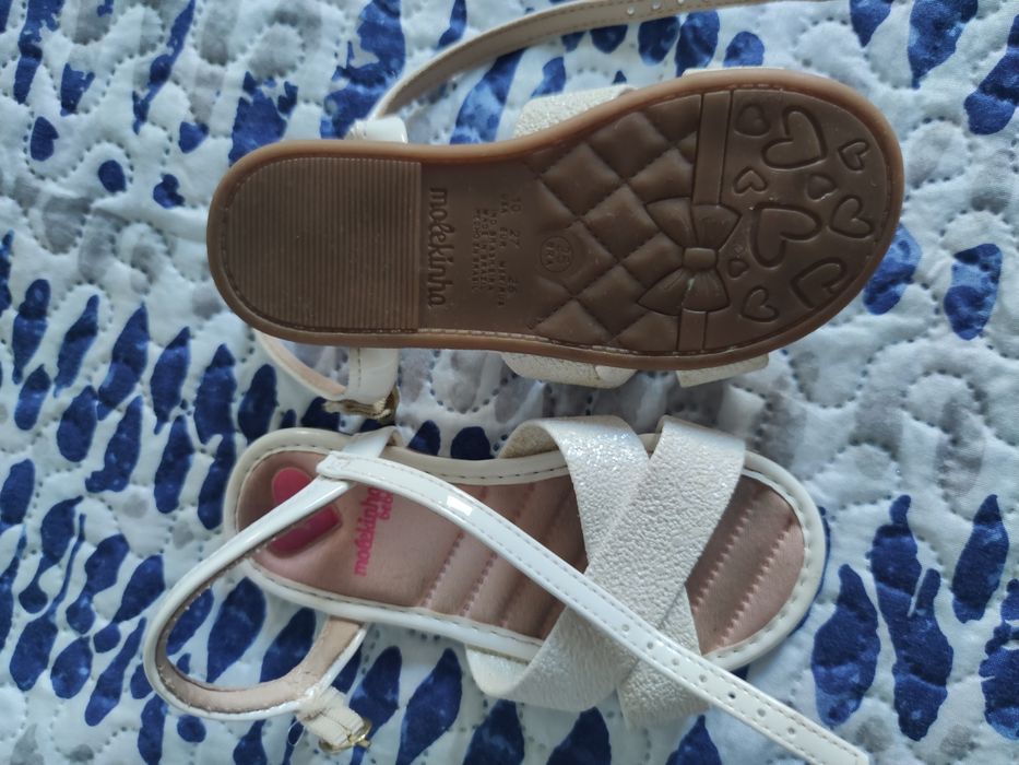 Sandália branca criança