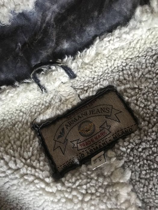 Kożuch krótki naturalny  męski Armanii Jeans r. 52 Vintage.