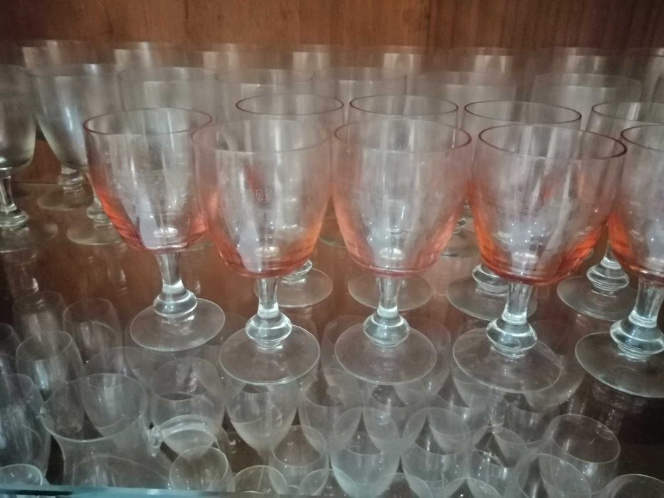 Copos cristal antigos.