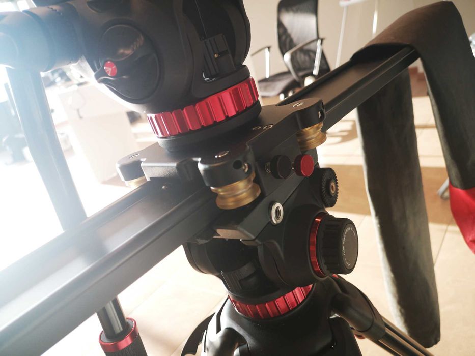 Zestaw Manfrotto Statyw, 2 x głowica oraz Slider