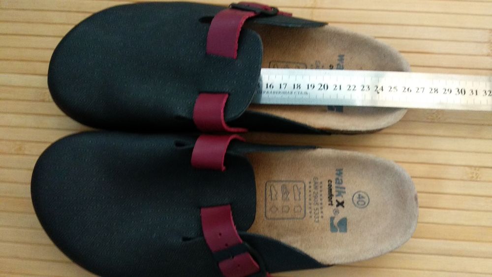 Walk x Walkx comfort сабо комфорт черные с бордовым р 40