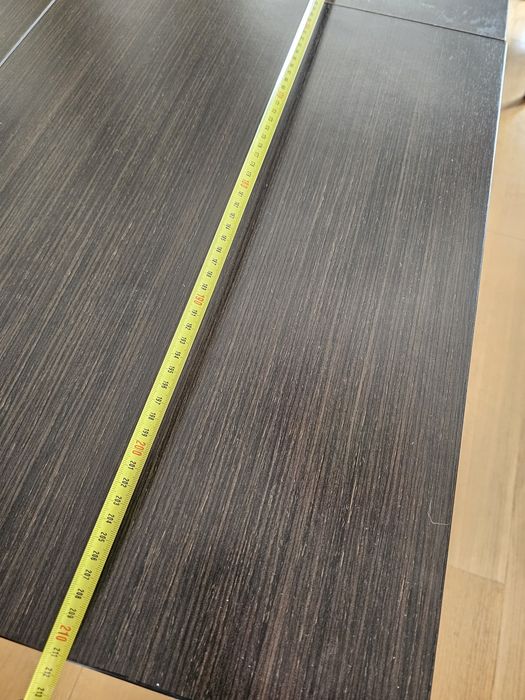 Mesa sala jantar castanha  extensivel com 6 cadeiras