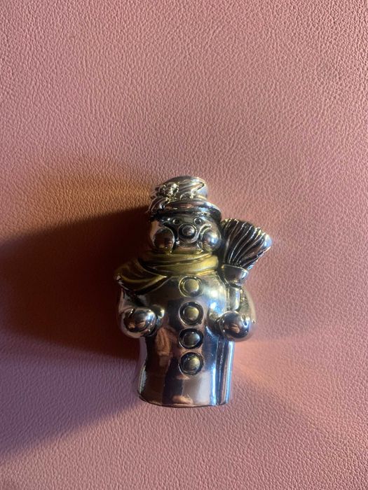 Boneco de neve decorativo em metal laminado