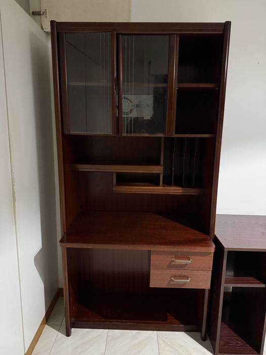 Conjunto moveis quarto | cama solteiro, secretaria e 2 estantes