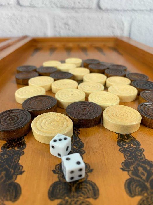 Нарди дерево з зображенням Башні, 45х45 см+шахмати 3в 1