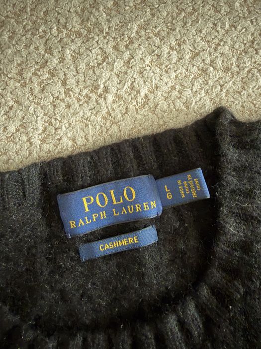 Sweter Ralph Laurent czarny 100% kaszmir roz L