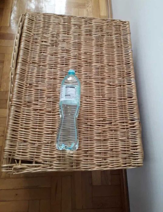 Kufer wiklinowy duży Kosz wiklinowy Z pokrywą 160 L