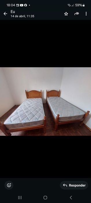 Camas individuais madeira maciça