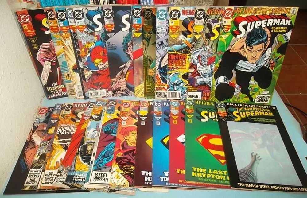 20 comics SUPERMAN , ano de 1993 No. 11 a 40. Várias coleções.