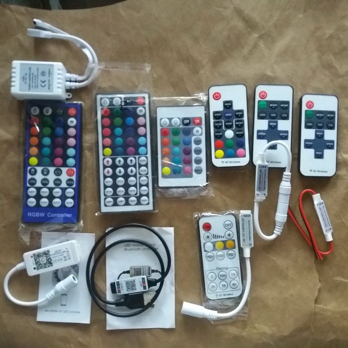 Светодиодная LED лента 5в Usb  3мм 12В 24В желтая, RGB (цветная) пульт джвух цветная