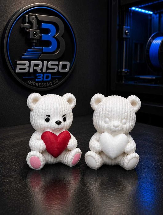 Porta chaves urso com coração