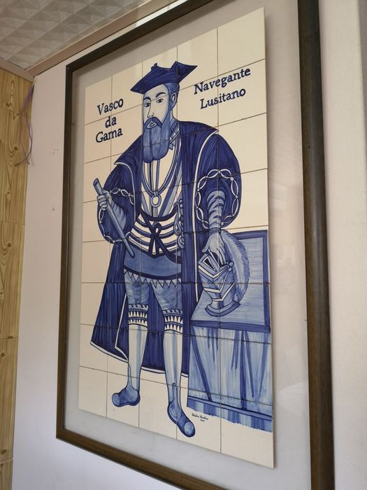 Hand-painted tile painting