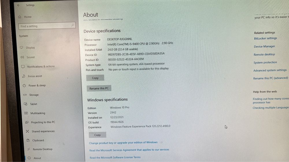 Lenovo ThinkCentre M720s - 24 GB - 250 GB Option + 250 GB64297694666243124