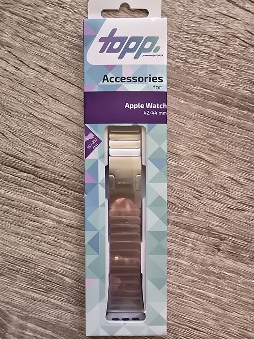 Pasek Apple Watch 42/44mm bransoleta srebrna
