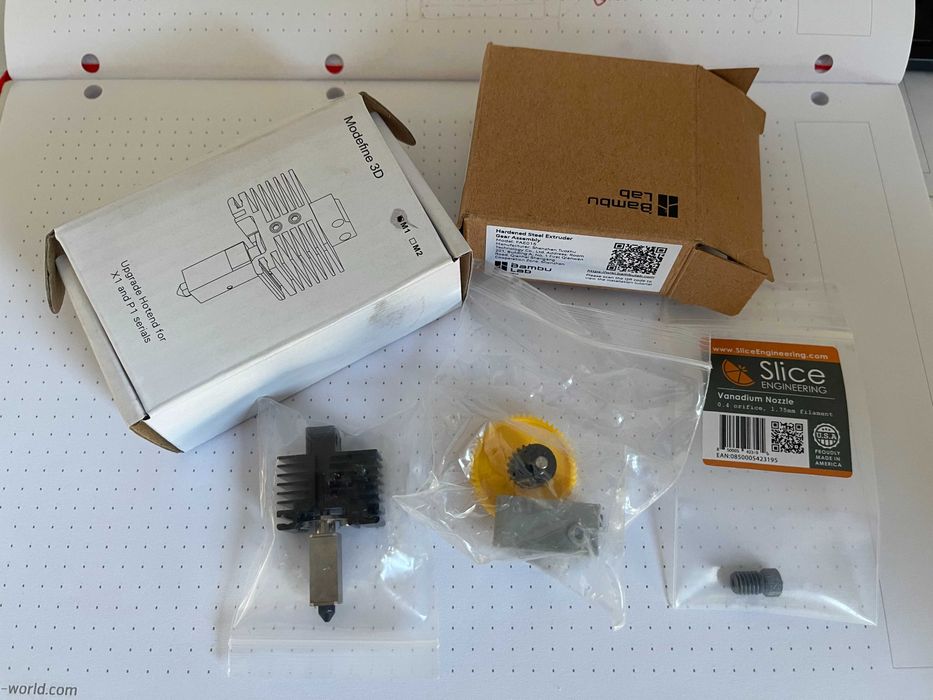 Bambu Lab - ekstruder, hotend, dysza