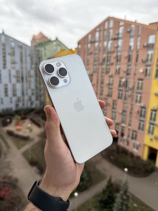 97% Аккум Идеал iPhone 15 Pro Max 256Gb White Titanium Neverlock Айфон