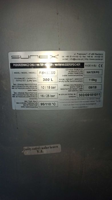 Zbiornik CWU  300 l