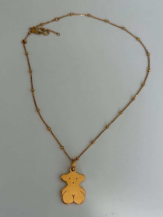 Tous zawieszka z łańcuszkiem pozłacane 18k 750