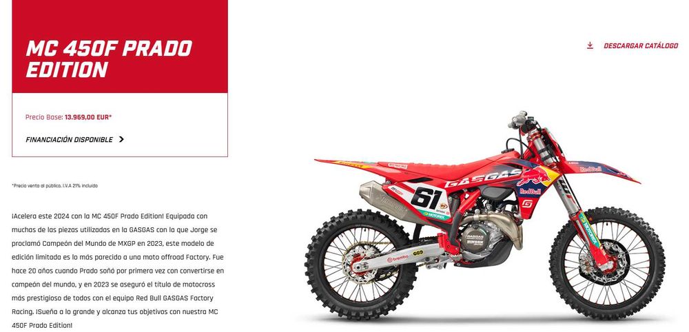 Gasgas MC450 Prado Edition 2025 matriculada, 26h, como nova