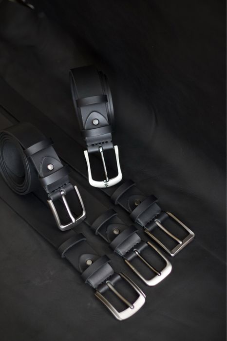 Шкіряний чоловічий ремінь ручної роботи. Ремень мужской кожаний 4см