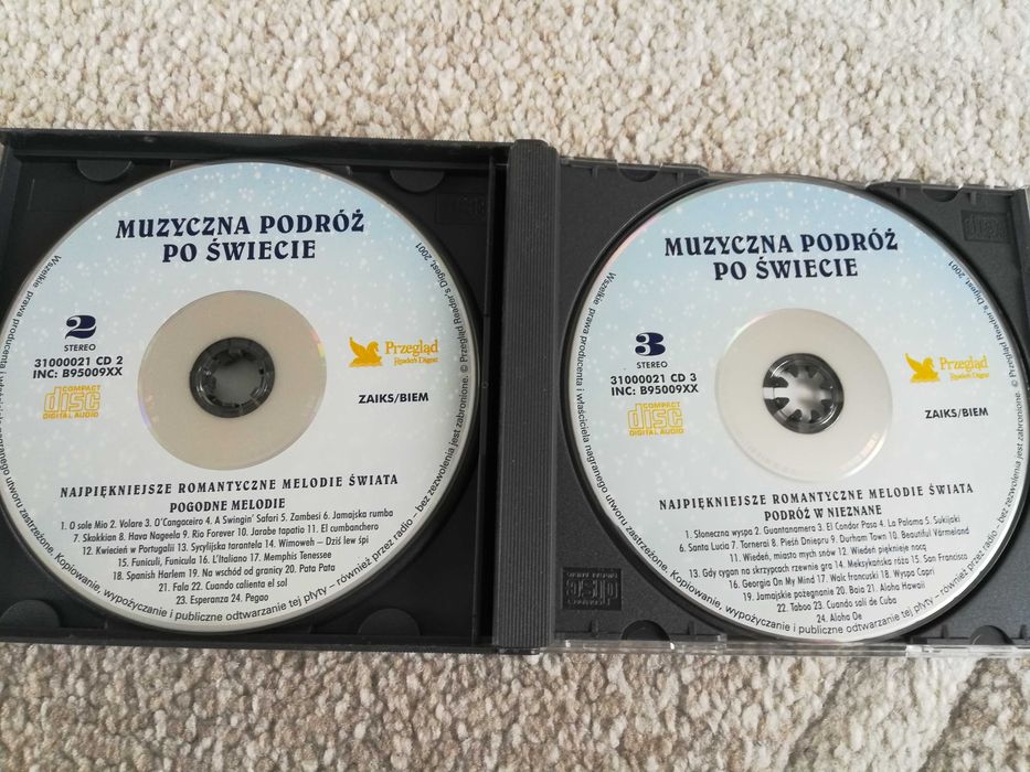 3 płyty CD Najpiękniejsze romantyczne melodie świata Reader's Digest