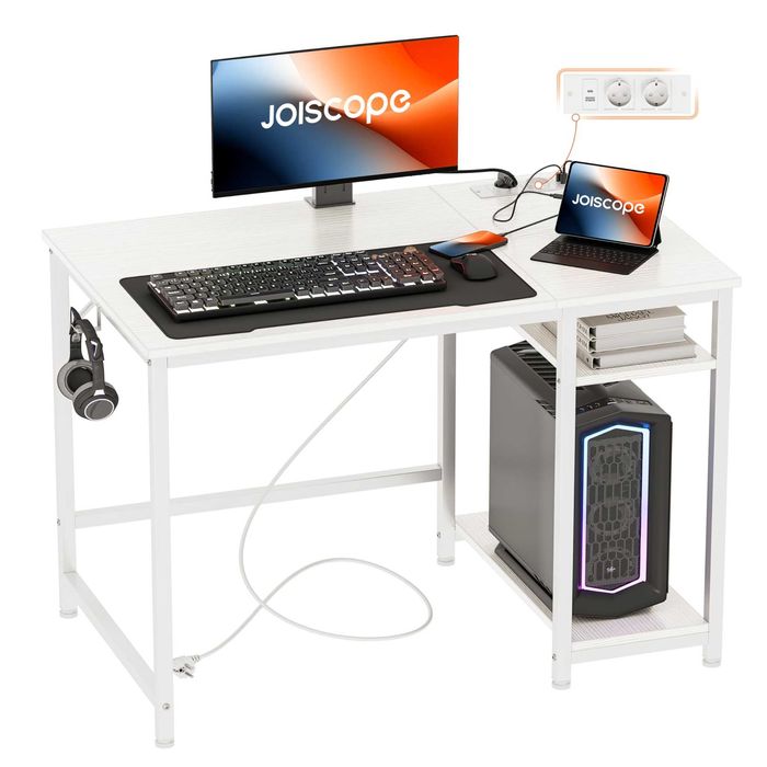 Nowe biurko / stół / stolik / blat / USB / białe / JOISCOPE !A2318!