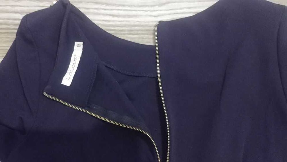 Sukienka granatowa XS/S z kieszeniami