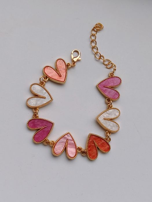 Bransoletka serca złoty kolor