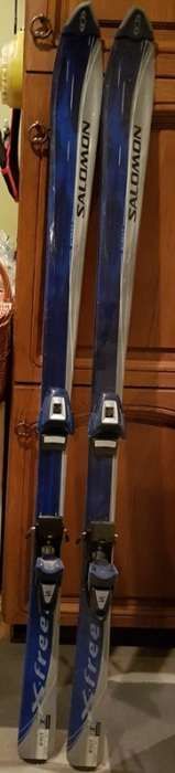 Narty Salomon XFREE 7 z wiązaniami Salomon.