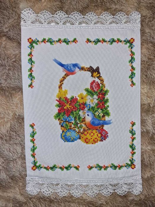 Великодній рушник (пасхальний рушник) бісером дитячий