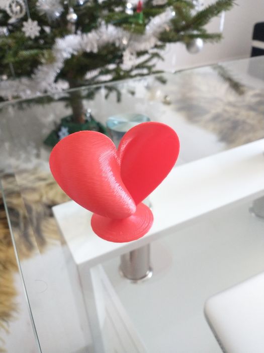 Serce na prezent, ozdoba na Walentynki druk 3d