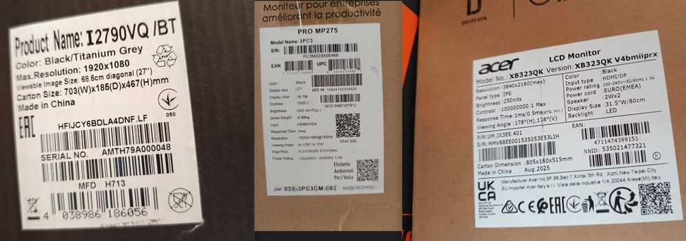 Мониторы MSI AOC Acer Predator 27-32" IPS 4K 100Hz состояние новых