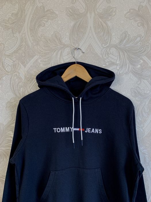 Темно синяя кофта свитер свитшот олимпийка худи tommy hilfiger jeans M