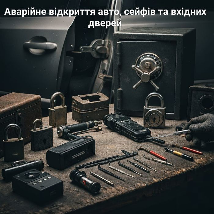 Аварійне відкриття замків та заміна замків.
