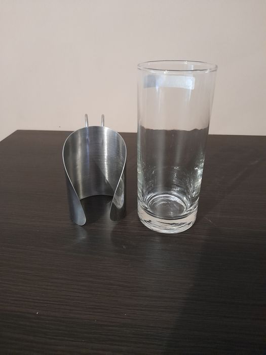 Szkalnki art deco z koszyczkiem 2szt