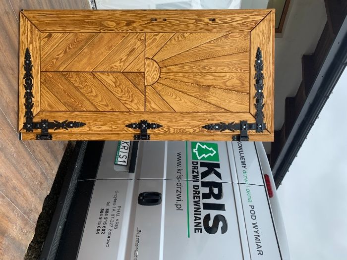 Drzwi drewniane zewnętrzne ocieplane szczotkowane olejowane CAŁY KRAJ