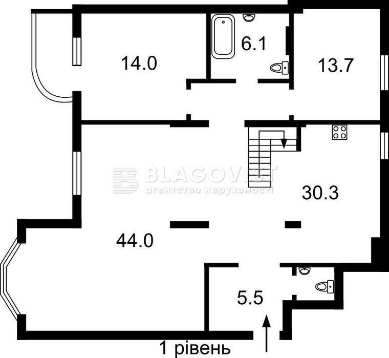 Багатокімнатна квартира за адресою бульвар Дружби Народів (площа 216 м²) - Atlanta.ua - фото 18