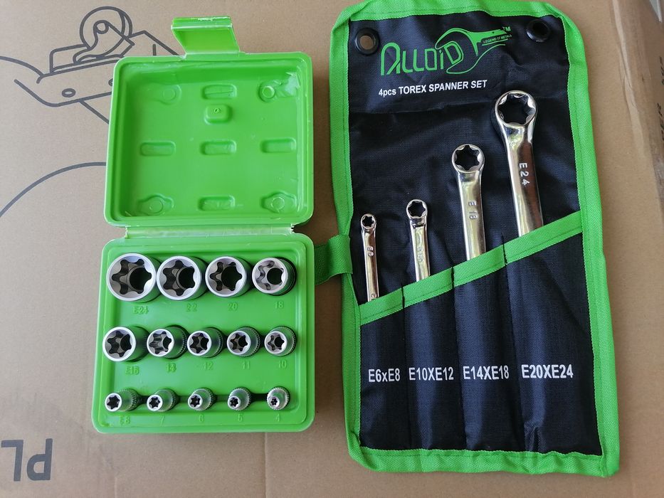 Alloid. Набор головок торкс 1/4"-3/8"-1/2"DR, Е4-Е24, 14 предметов