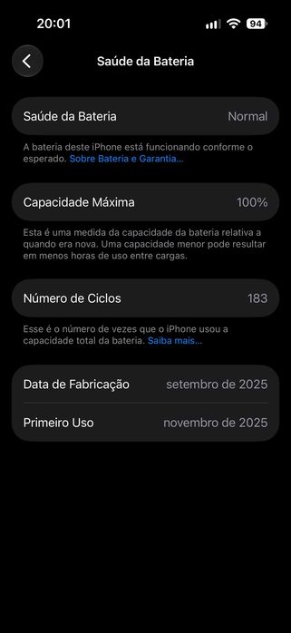 Apple iPhone 17 Pro 256GB Branco - Impecável - Bateria a 100%