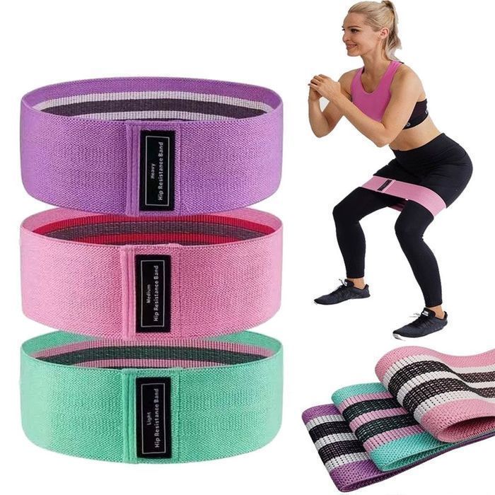 Zestaw 3X Mocne Gumy Do Ćwiczeń Opaski Materiałowe Oporowe Taśmy