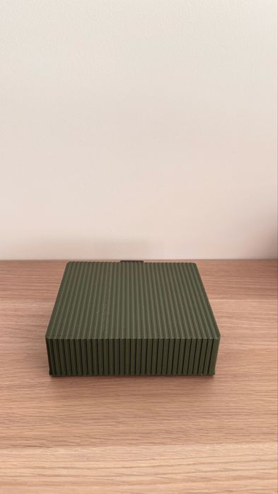 Caixa Organizadora Verde Musgo Textura Canelada
