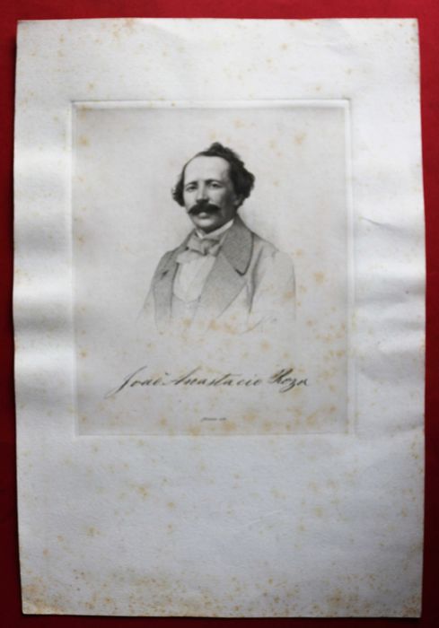 João Anastácio Rosa, ator, retrato em litografia